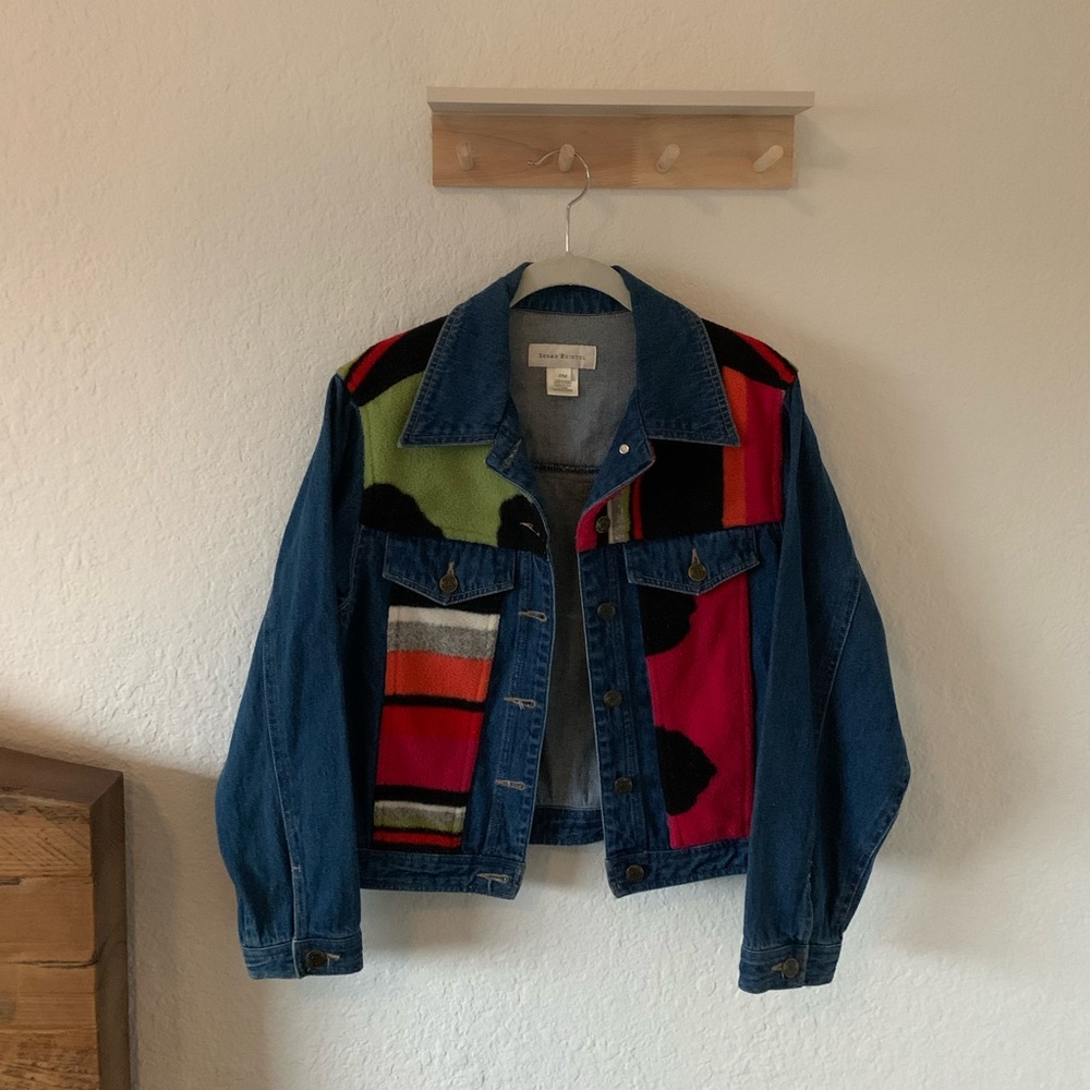 Rare vintage 90s Susan Bristol jean and fleece jacket